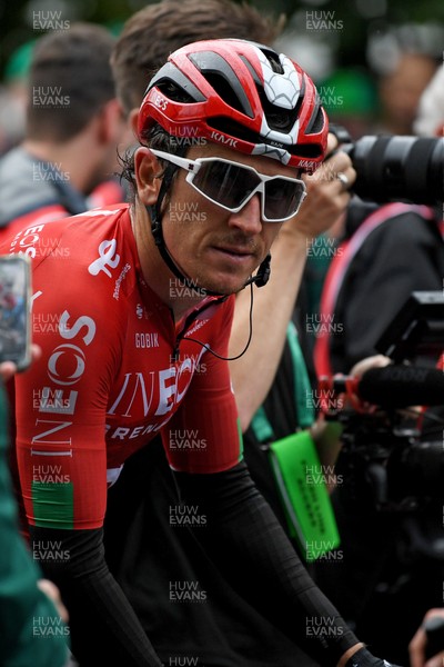 070925 - Picture shows an emotional Geraint Thomas as he crosses the finish line in Cardiff in his last ever race in Wales in the final stage of the Tour of Britain from Newport to Cardiff to end his career