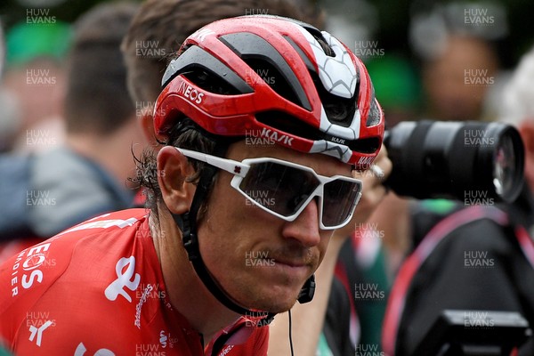 070925 - Picture shows an emotional Geraint Thomas as he crosses the finish line in Cardiff in his last ever race in Wales in the final stage of the Tour of Britain from Newport to Cardiff to end his career