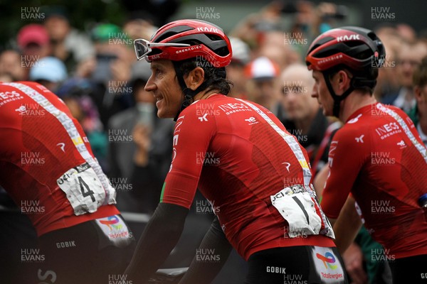 070925 - Picture shows an emotional Geraint Thomas as he crosses the finish line in Cardiff in his last ever race in Wales in the final stage of the Tour of Britain from Newport to Cardiff to end his career