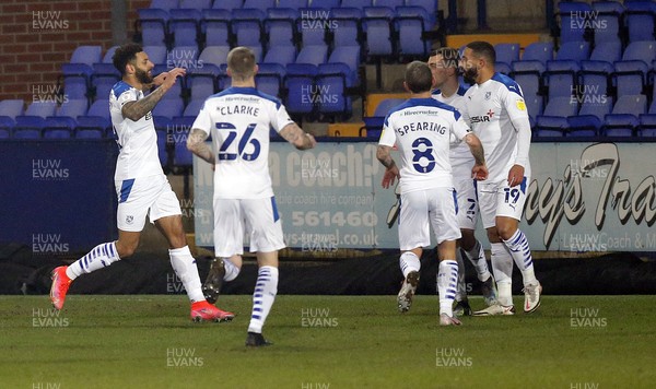 020321 - Tranmere Rovers v Newport County - Sky Bet League 2 - Goal celebration for Tranmere in the 1st half