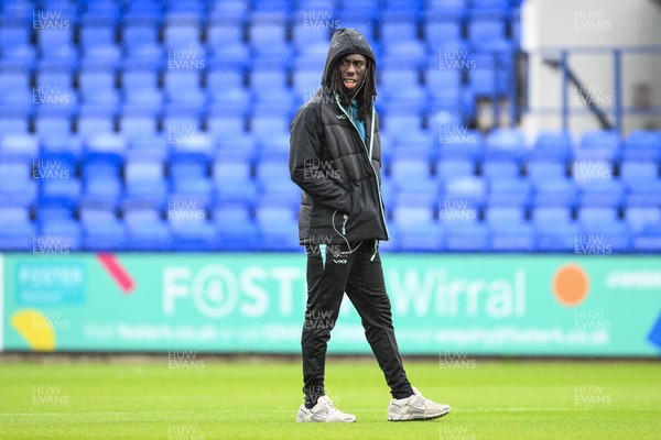 130925 - Tranmere Rovers v Newport County - Sky Bet League 2 - Michael Reindorf of Newport County arrives ahead of the game
