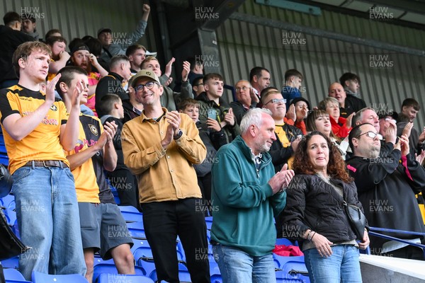130925 - Tranmere Rovers v Newport County - Sky Bet League 2 - Newport fans applaud the players at the end of the game