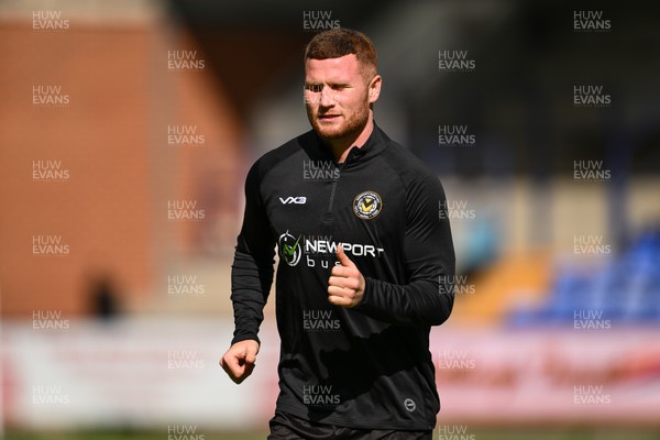 130925 - Tranmere Rovers v Newport County - Sky Bet League 2 - Lee Jenkins of Newport County during the pre-game warmup
