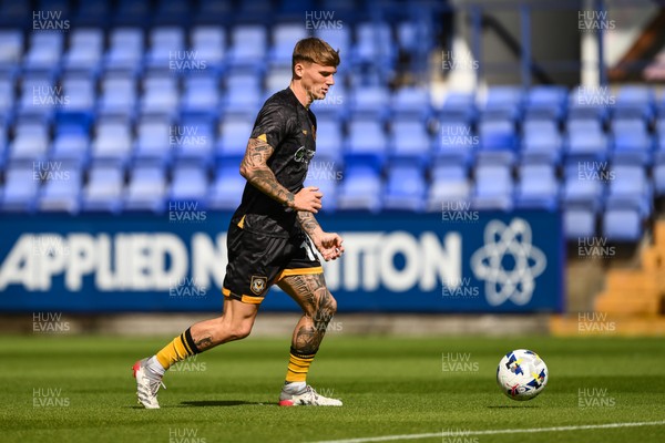 130925 - Tranmere Rovers v Newport County - Sky Bet League 2 - Kai Whitmore of Newport County during the pre-game warmup