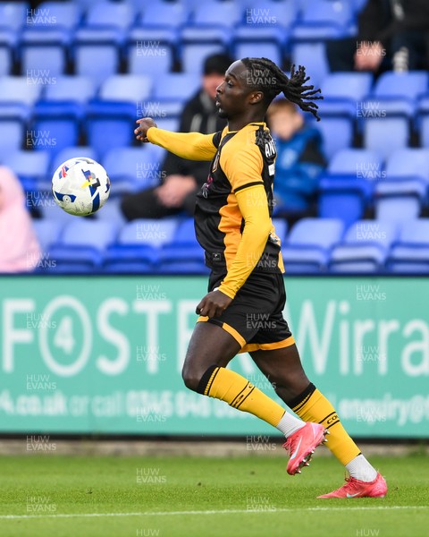 130925 - Tranmere Rovers v Newport County - Sky Bet League 2 - Michael Reindorf of Newport Countyin action