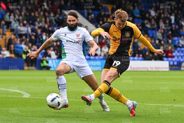 130925 - Tranmere Rovers v Newport County - Sky Bet League 2 - Ged Garner of Newport County shoots on goal