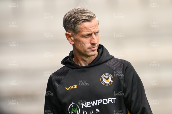 130925 - Tranmere Rovers v Newport County - Sky Bet League 2 - David Hughes, Manager of Newport County,