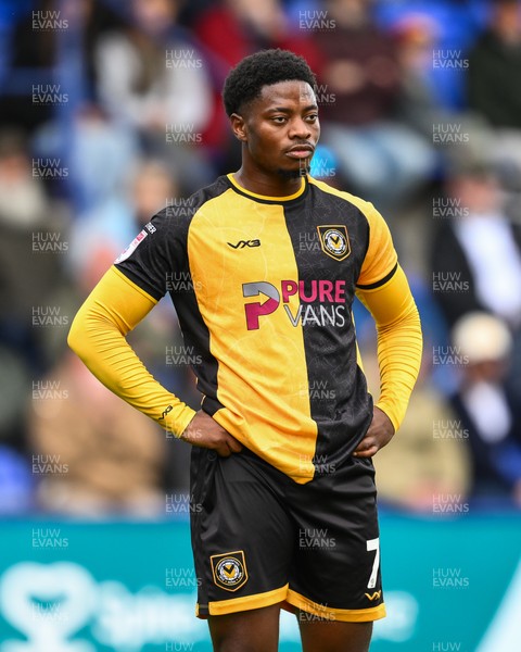 130925 - Tranmere Rovers v Newport County - Sky Bet League 2 - Bobby Kamwa of Newport County during the game