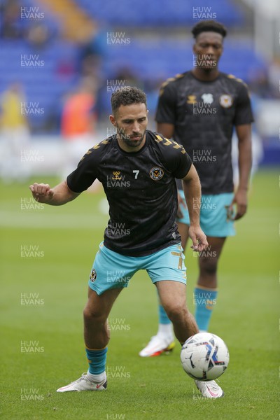 210821 - Tranmere Rovers v Newport County - Sky Bet League 2 - Robbie Willmott of Newport County warms up before the match