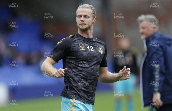 210821 - Tranmere Rovers v Newport County - Sky Bet League 2 - Alex Fisher of Newport County during warm up 