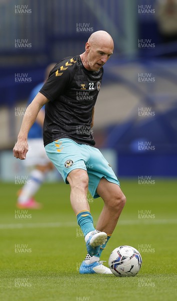 210821 - Tranmere Rovers v Newport County - Sky Bet League 2 - Kevin Ellison of Newport County during warm up