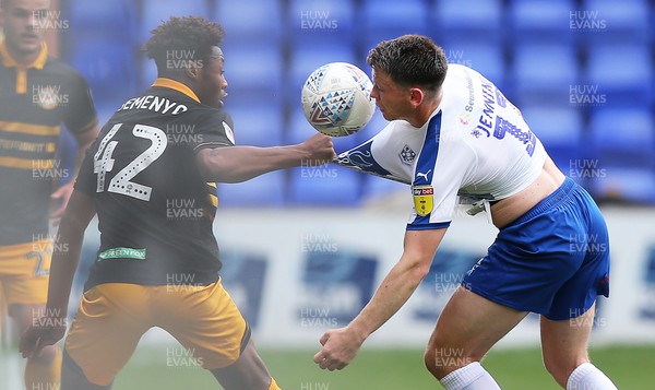 220918 - Tranmere Rovers v Newport County - Sky Bet League 2 - Antoine Semenyo of Newport County and Connor Jennings of Tranmere Rovers