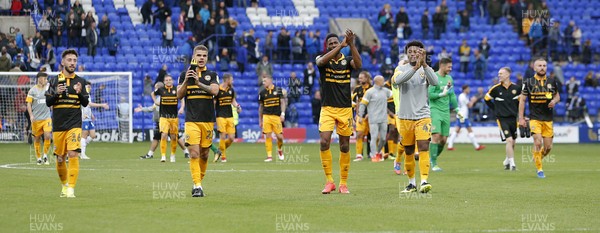 220918 - Tranmere Rovers v Newport County - Sky Bet League 2 - Newport County salute their fans at the end of the match