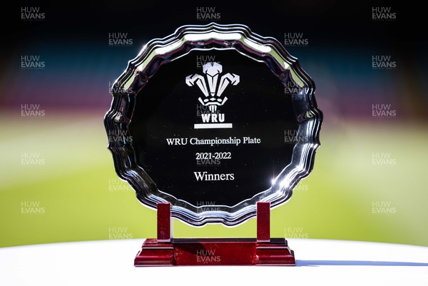 240422 - WRU Championship Plate Final � Trebanos v Bedwas - WRU Championship Plate trophy