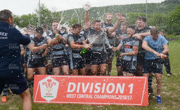 SATURDAY 6th MAY 2017 Trebanos v Seven Sisters, League 1 West Central  Trebanos RFC are presented with the League 1 West Central trophy after beating Seven Sisters RFC