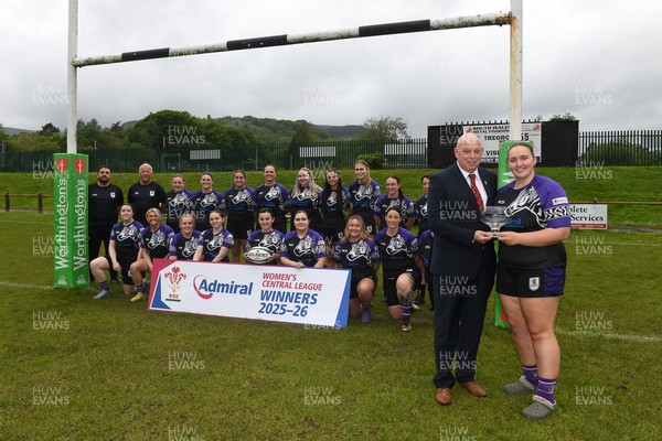 200526 - Treorchy RFC - WRU National League Central Trophy Presentation - Treorchy Captain Madie Johns is presented the trophy by WRU Rep Roy Wilkinson