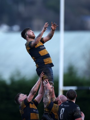 170126 - Treorchy v Aberdare - Admiral National Championship - East - Owen Candemir of Aberdare 