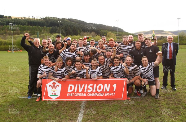 150417 - Treorchy RFC v Dowlais RFC - WRU  Division 1 East Central - Treorchy celebrate winning WRU Division 1 East Central  