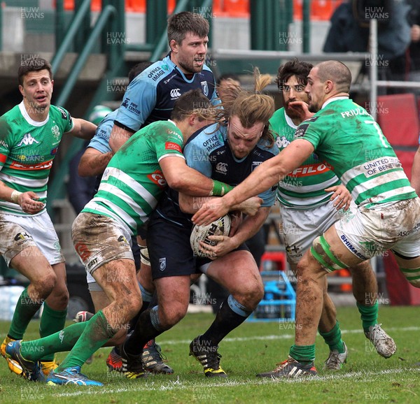 130216 - Treviso v Cardiff Blues - Guinness PRO12 -  Kristian Dacey of Blues