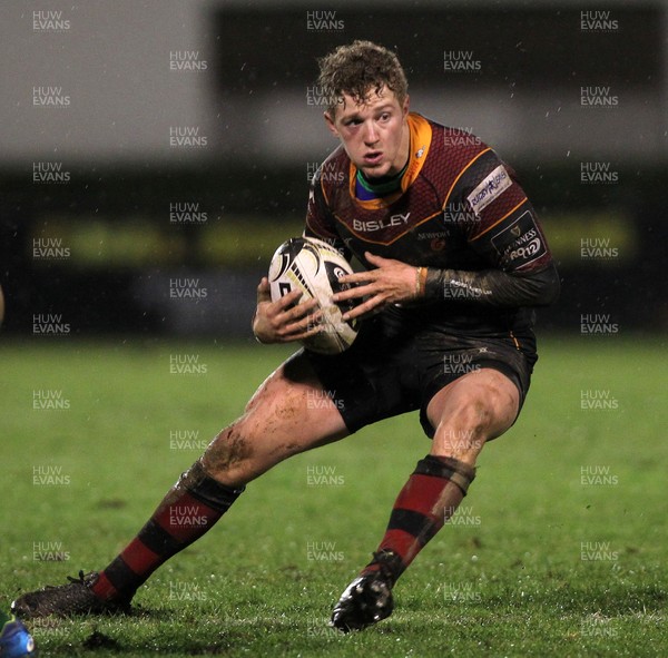 190216 - Treviso v Dragons - Guinness Pro 12 -Dragons' Angus O'Brien in action