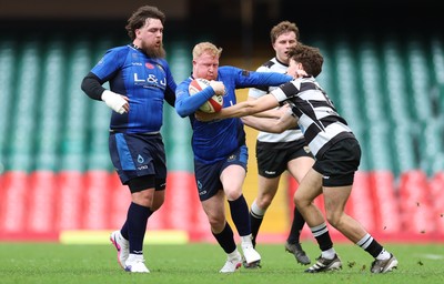 190426 - Tumble v New Dock Stars, Mens Division 3 Cup Final - Adam Healy of New Dock Stars charges forward