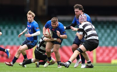 190426 - Tumble v New Dock Stars, Mens Division 3 Cup Final - Luke Morris of New Dock Stars charges forward