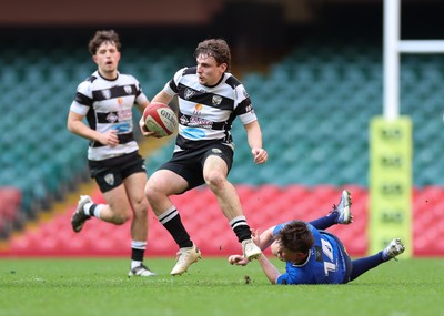 190426 - Tumble v New Dock Stars, Mens Division 3 Cup Final - Dafydd Thomas of Tumble takes on Rhys Howells of New Dock Stars