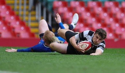190426 - Tumble v New Dock Stars, Mens Division 3 Cup Final - Dafydd Thomas of Tumble races in to score try