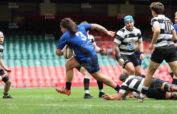 190426 - Tumble v New Dock Stars, Mens Division 3 Cup Final - Ben Leung of New Dock Stars races over for the second try