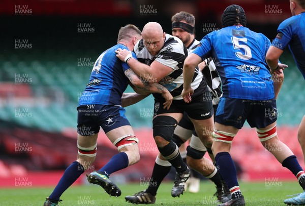 190426 - Tumble v New Dock Stars, Mens Division 3 Cup Final - Nathan Willard of Tumble takes on Matthew Cherry of New Dock Stars