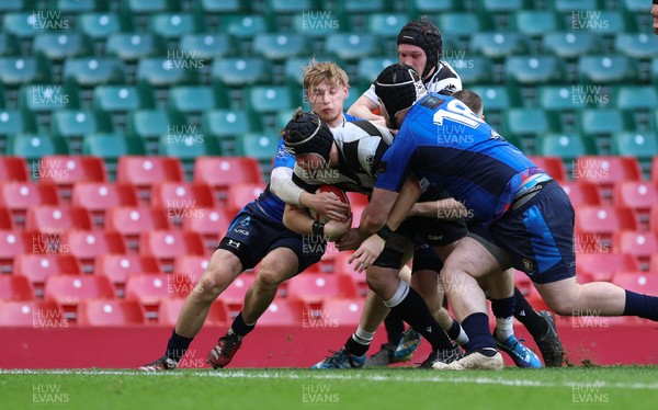 190426 - Tumble v New Dock Stars, Mens Division 3 Cup Final - Steffan Owen of Tumble powers over to score try