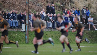 28.04.10 -  Tylorstown v Penarth - Swalec League Three South West - WRU Board members Ray Wilton(L) and Roy Giddings look on. 