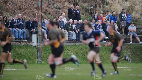 28.04.10 -  Tylorstown v Penarth - Swalec League Three South West - WRU Board members Ray Wilton(L) and Roy Giddings look on. 