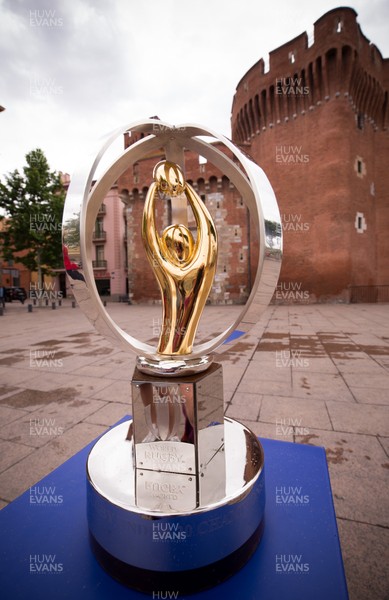 270518 -World Rugby U20 Championship, Captains Photocall - A general view of the World Rugby U20 Championship Trophy at Le Castillet Perpignan ahead of the start of the World Rugby U20 Championship