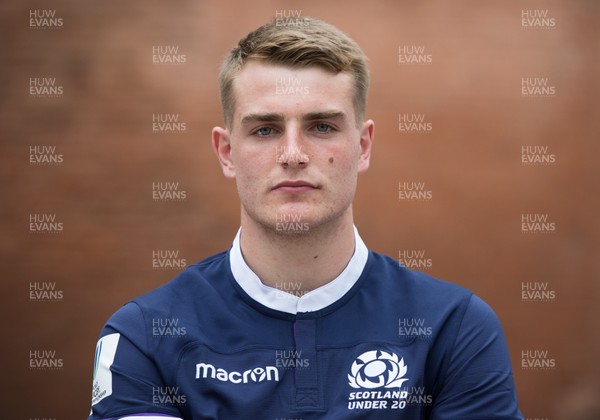 270518 -World Rugby U20 Championship, Captains Photocall - Scotland captain Stafford McDowall during the Captain's photocall ahead of the start of the World Rugby U20 Championship
