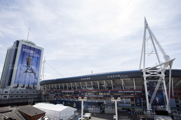 010617 - Picture shows a General View of the National Stadium of Wales (Principality Stadium) ahead of the Champions League Final