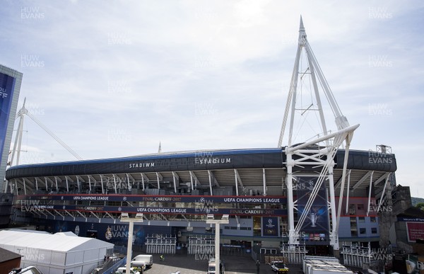 010617 - Picture shows a General View of the National Stadium of Wales (Principality Stadium) ahead of the Champions League Final