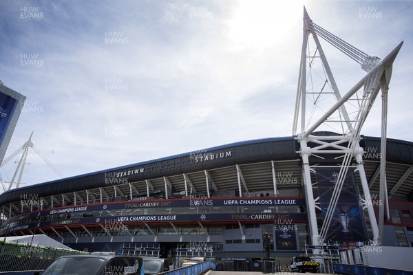 010617 - Picture shows a General View of the National Stadium of Wales (Principality Stadium) ahead of the Champions League Final