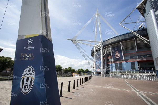 010617 - Picture shows a General View of the National Stadium of Wales (Principality Stadium) ahead of the Champions League Final