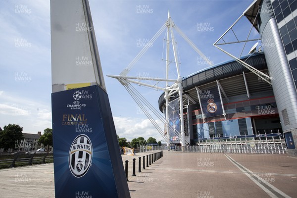 010617 - Picture shows a General View of the National Stadium of Wales (Principality Stadium) ahead of the Champions League Final