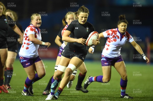 081117 - UK Armed Forces Women v Wales Development XV Women - Alisha Butchers of Wales Development XV breaks through