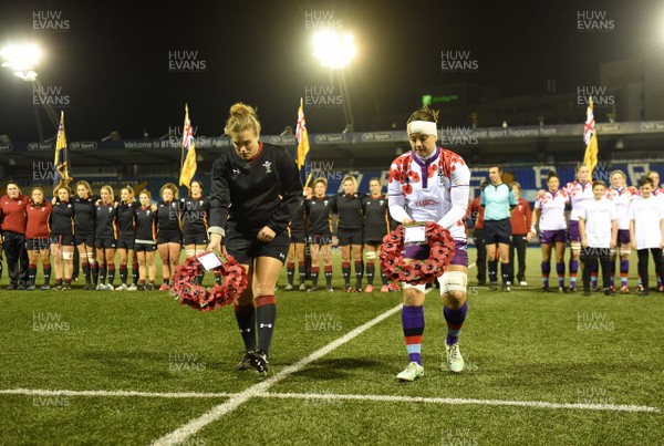 081117 - UK Armed Forces Women v Wales Development XV Women - Sian Williams of UKAF and Carys Phillips of Wales