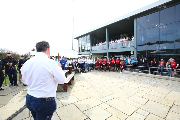 150423 - UK International Gay Rugby Grand Finals - IGR League secretary John Kelly makes a speech