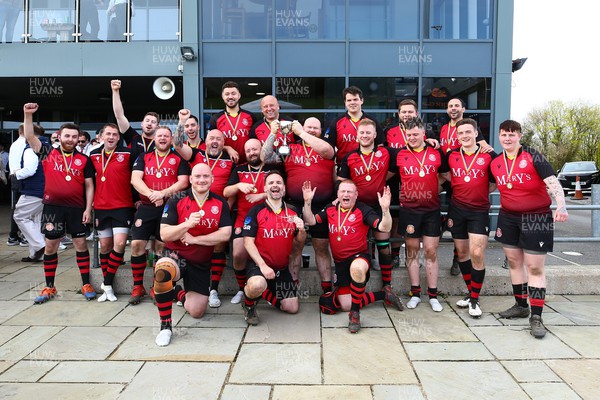 150423 - UK International Gay Rugby Grand Finals - Cardiff Lions celebrate winning The IGR league for a second year