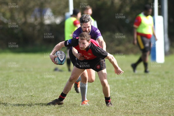150423 - UK International Gay Rugby Grand Finals - Game 3 has Cardiff Lions (Red) clash with Leeds Hunters (Purple)