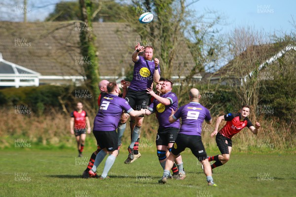150423 - UK International Gay Rugby Grand Finals - Game 3 has Cardiff Lions (Red) clash with Leeds Hunters (Purple)