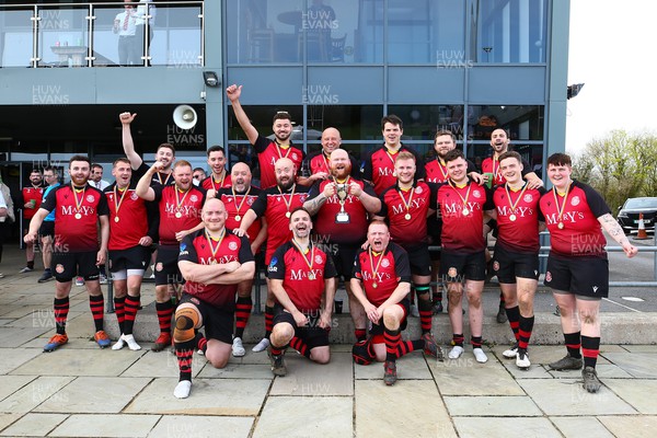 150423 - UK International Gay Rugby Grand Finals - Cardiff Lions celebrate winning The IGR league for a second year