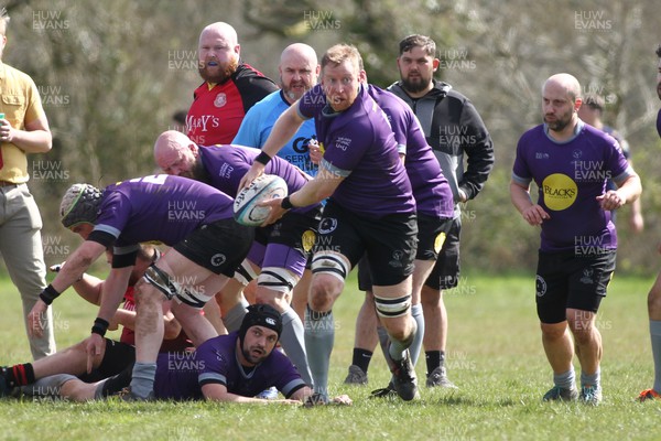 150423 - UK International Gay Rugby Grand Finals - Game 3 has Cardiff Lions (Red) clash with Leeds Hunters (Purple)