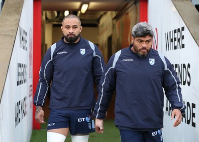 011218 - Ulster v Cardiff Blues - Guinness PRO14 -  Cardiff Blues Samu Manoa and Nick Williams 