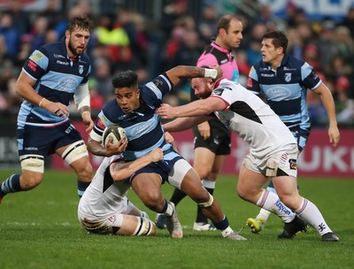 011218 - Ulster v Cardiff Blues - Guinness PRO14 -  Ulster Andy Warwick and Cardiff Blues Rey Lee-Lo